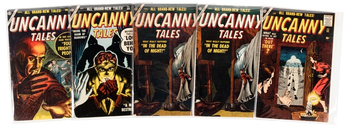 UNCANNY TALES #s 49-51 (2 copies), 52 * Five Comics