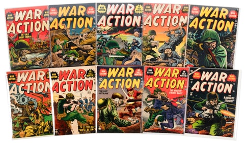 WAR ACTION #s 2-4, 6-8, 10, 11, 13, 14 *Lot of 10 Comics