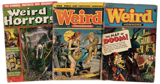 WEIRD HORRORS #s 4, 8, 9 * Lot of Three Comics