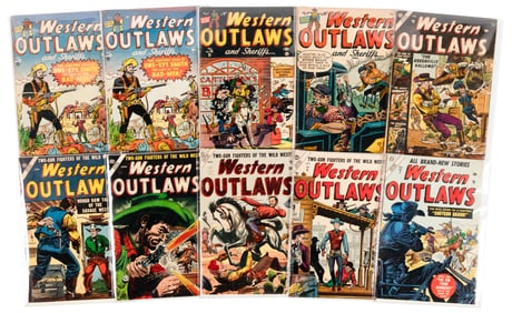 WESTERN OUTLAWS #s 1-5, 7, 69, 70, 72 * 10 Comics