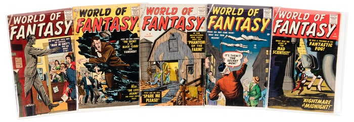 WORLD OF FANTASY #s 7-11 * Five Comics * Krigstein, Everett, Kweskin, Meskin