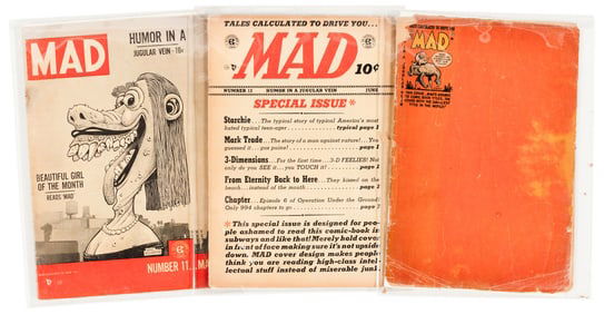 MAD Nos. 11, 12, 13 * Lot of 3 Comics * Wolverton & Starchie
