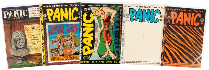 PANIC #s 3-7 w/ covers by Wolverton & Feldstein