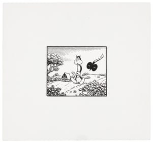 Original Art * JIM WOODRING * On They Go" * Frank Pen and Ink Drawing"