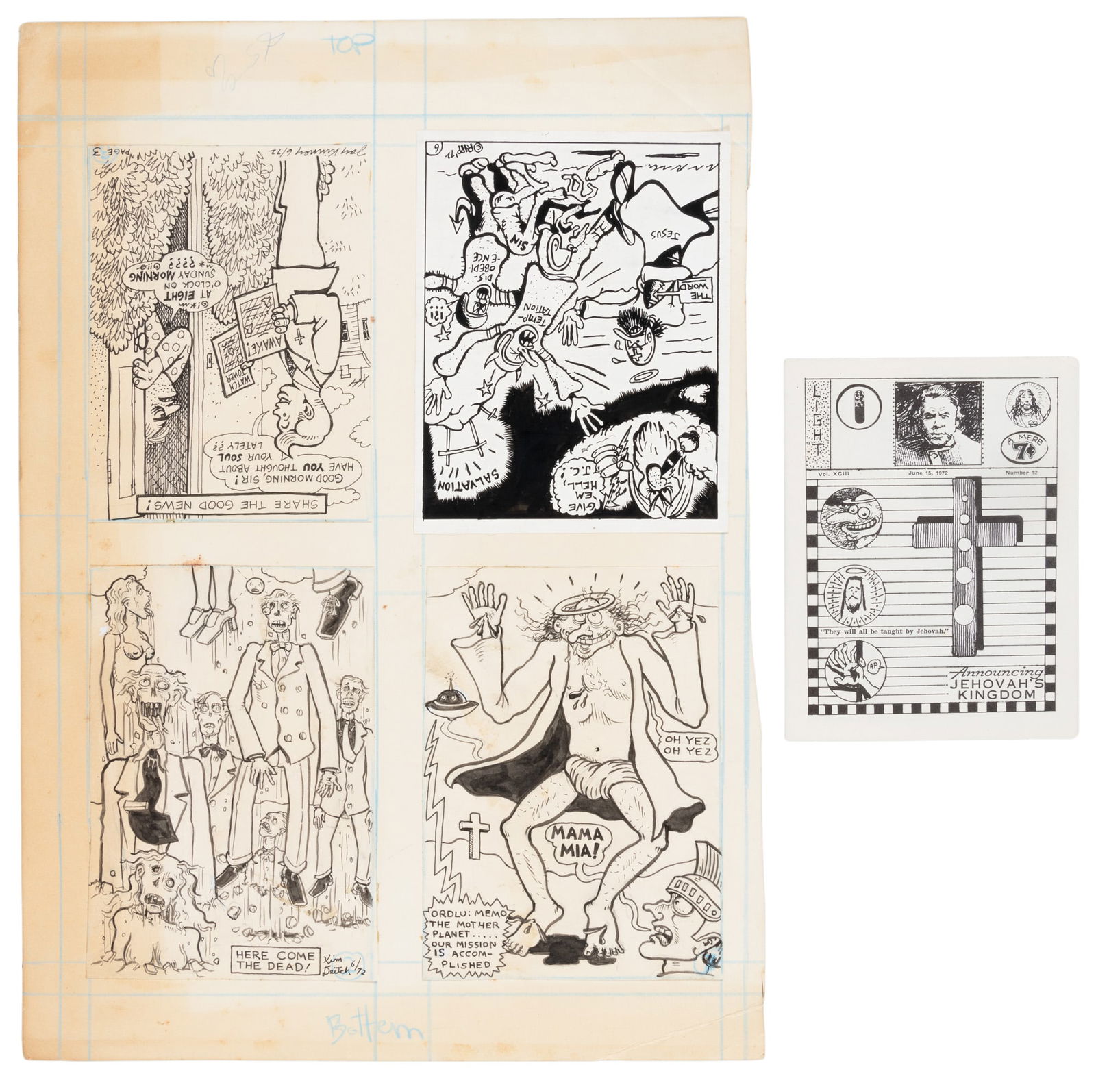 Original Art * DEITCH, KINNEY, RIPP, GRIFFITH * Jehovah's Kingdom"" (1 of 3)