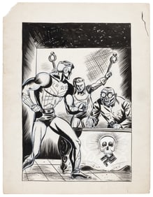 Original BILL VIGODA Art * SHIELD, HANGMAN, HUMAN TORCH and TORO