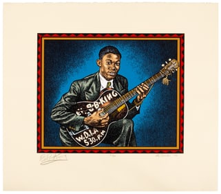 R. Crumb * B.B. King Ltd Ed Serigraph Print * Signed by Both