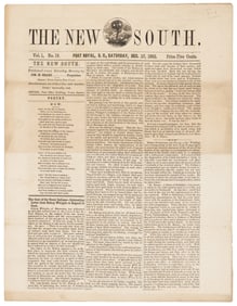 Union occupation newspaper, 1862 South Carolina
