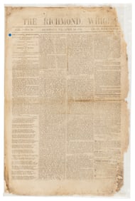 Union Occupation newspaper from Richmond, Virginia