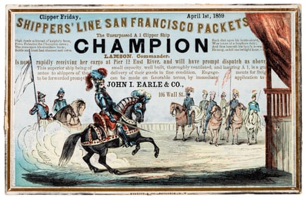 Clipper Ship Sailing Card - Champion by Nesbitt