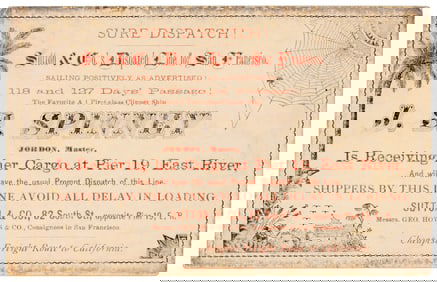 Clipper Ship Card for J.S. Spinney