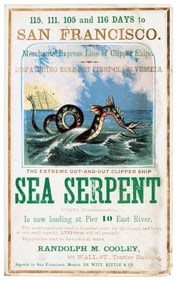 Sailing card for clipper Sea Serpent
