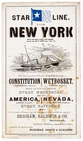 Card for U.S. Mail Steamships from Savannah to N.Y.