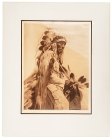 Old Cheyenne photogravure, Edward S. Curtis