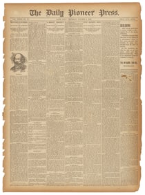 Newspaper with final robbery of the Dalton Gang