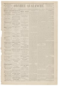 Early Black Hills Gold Rush newspaper, 1874