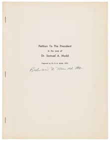 Petition to exonerate Lincoln assassination conspirator