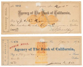 Checks signed by Nevada's Silver Kings