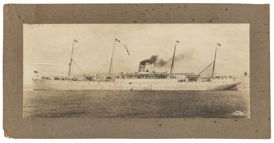 Large photo of U.S. troop transport ship
