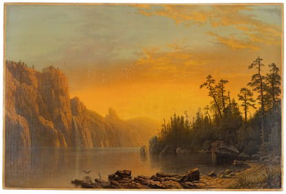 Prang chromo of Bierstadt California scene 1868