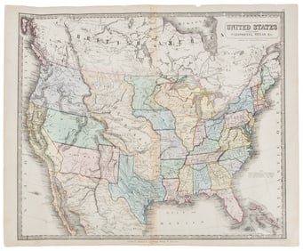 Philip map of U.S. in 1851