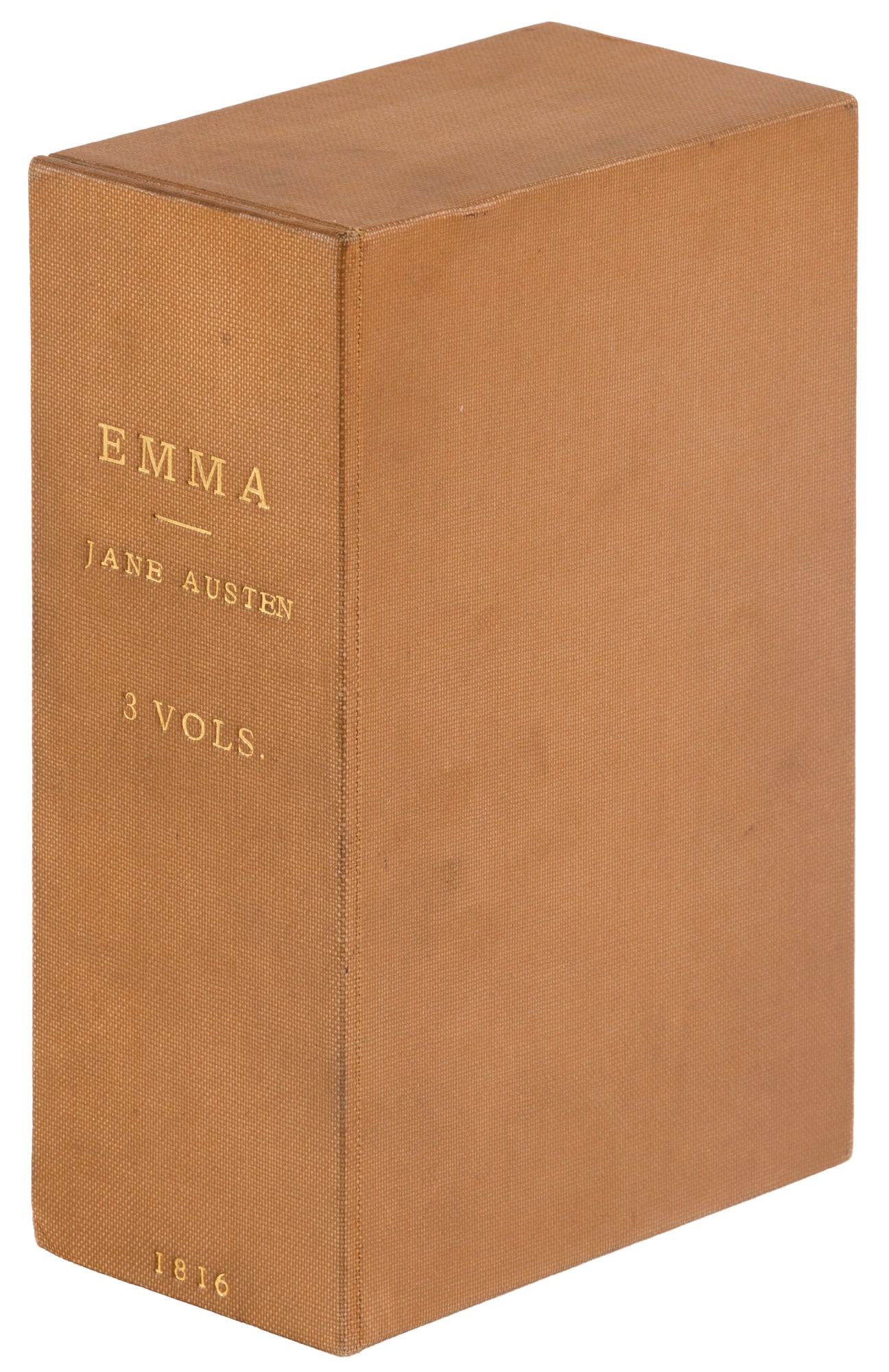 Emma by Jane Austen, first edition 1816: Heading: Author: Austen, Jane Title: Emma Place Published: London Publisher:Printed for John Murray Date Published: 1816 Description: 3 volumes. [4], 322; [2], 351, [1]; [2], 363,
