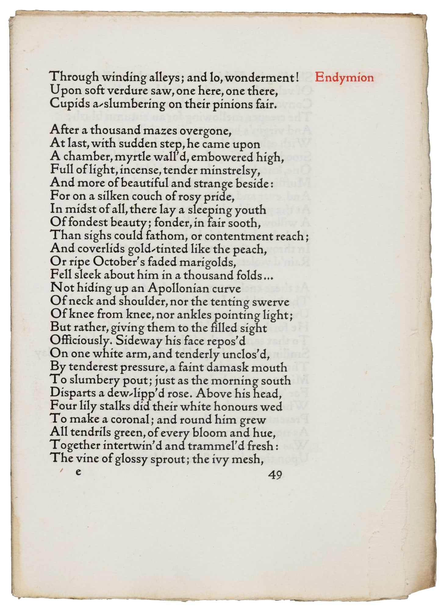 Proof signature from Kelmscott Keats (1 of 2)