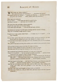 Leaf from Leaves of Grass 1st edition