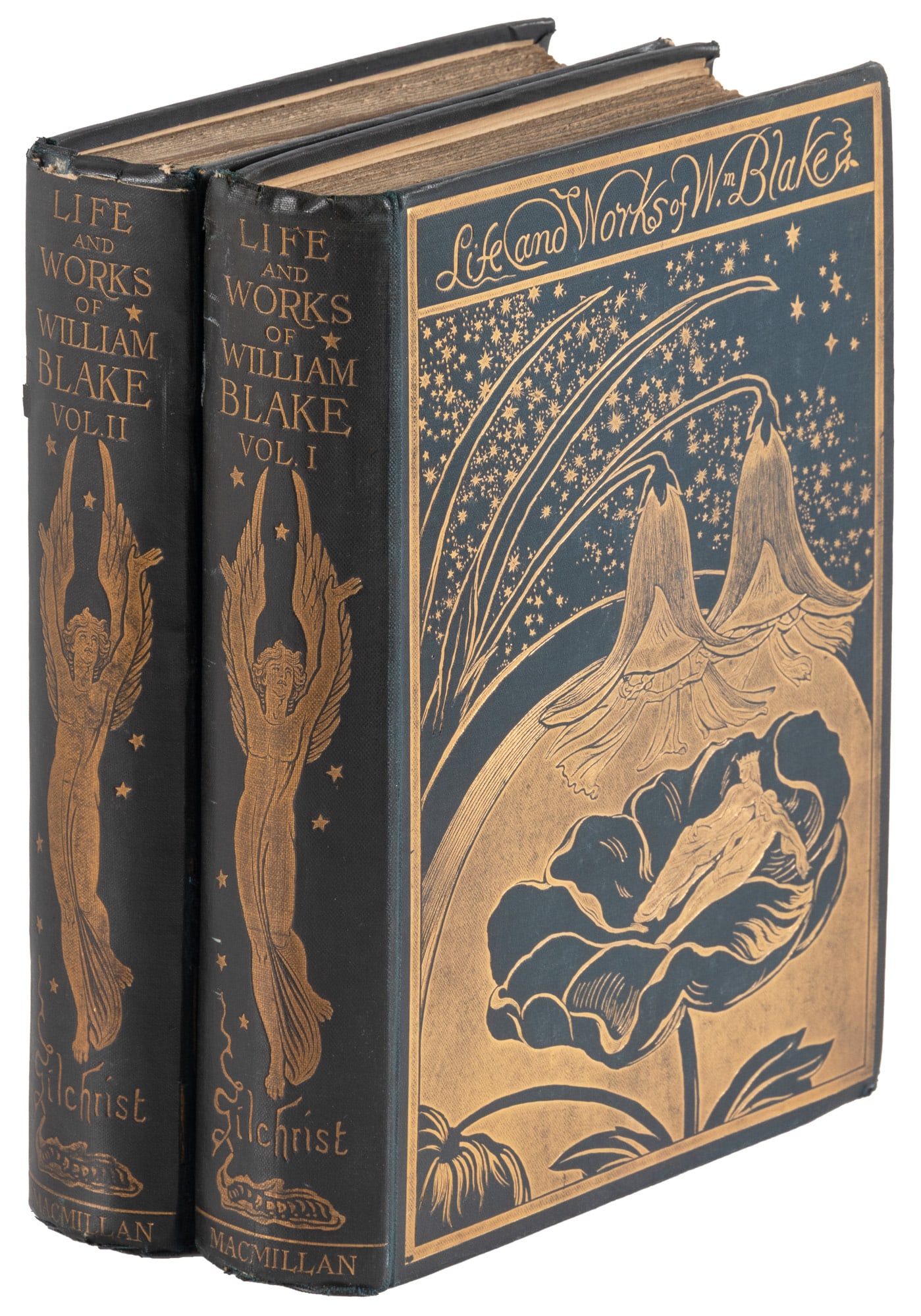 Life of William Blake by Gilchrist, illustrated: Heading: (Blake, William) Author: Gilchrist, Alexander Title: Life of Willilam Blake with Selections from his Poems and Other Writings Place Published: London Publisher:Macmillan and Co. Date Pub
