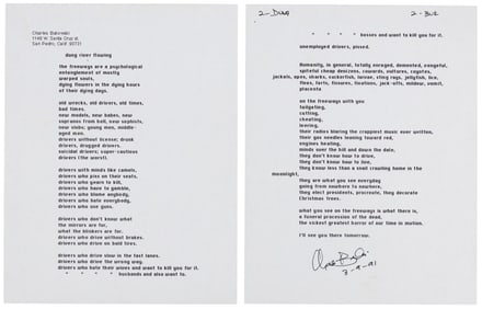 Bukowski Manuscript Poem 1991
