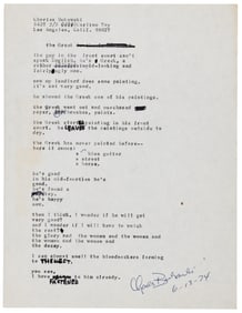 Bukowski The Greek Manuscript Poem