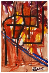Original Bukowski watercolor