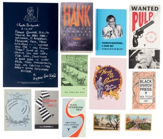 Bukowski books and ephemera