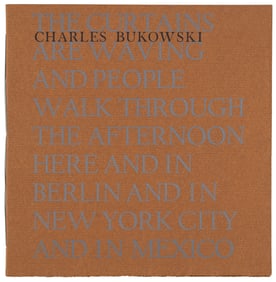 Signed by Bukowski, one of 125 copies