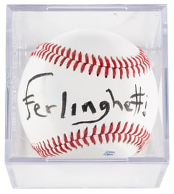 Ferlinghetti signed baseball