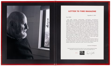 Ferlinghetti's Letter to Time signed 1/30