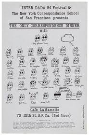 Ray Johnson bunny faces poster