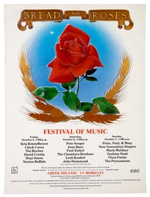 Bread and Roses poster 1979 Stanley Mouse