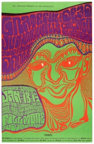Wes Wilson Grateful Dead / Doors poster