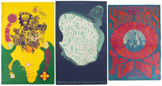 3 Bay Area music/art posters 1960s