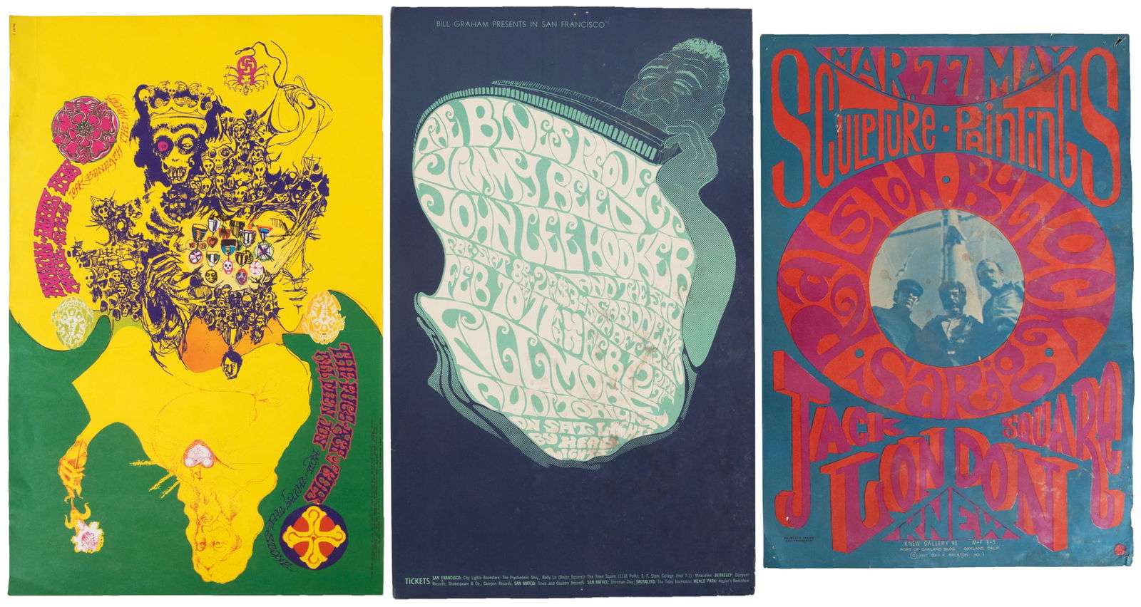 3 Bay Area music/art posters 1960s (1 of 1)