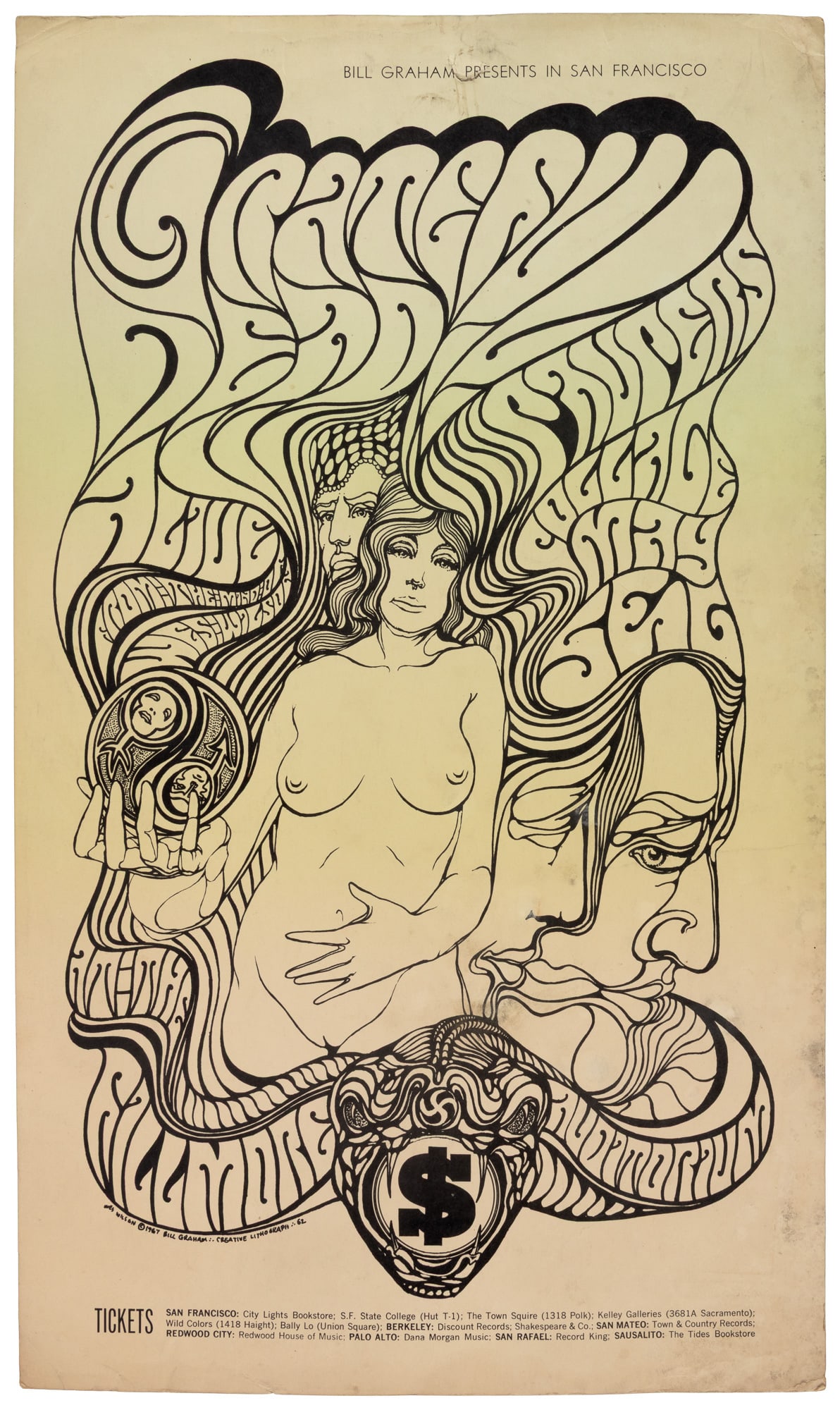 Wes Wilson's last poster for Bill Graham, 1967 (1 of 1)