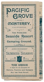 Pacific Grove brochure with maps, 1889