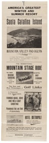 Promotional broadside for Catalina Island