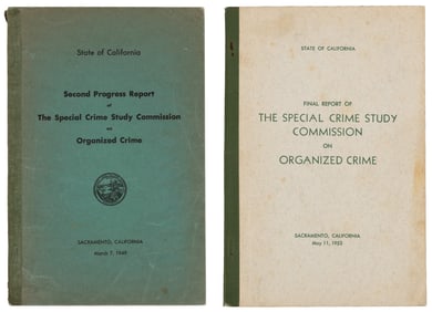 First official reports on Mafia organized crime in California