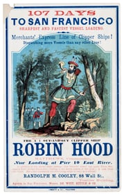 Clipper Ship Card for Robin Hood by Nesbitt