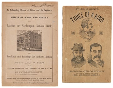 Two crime pamphlets from late 1800s