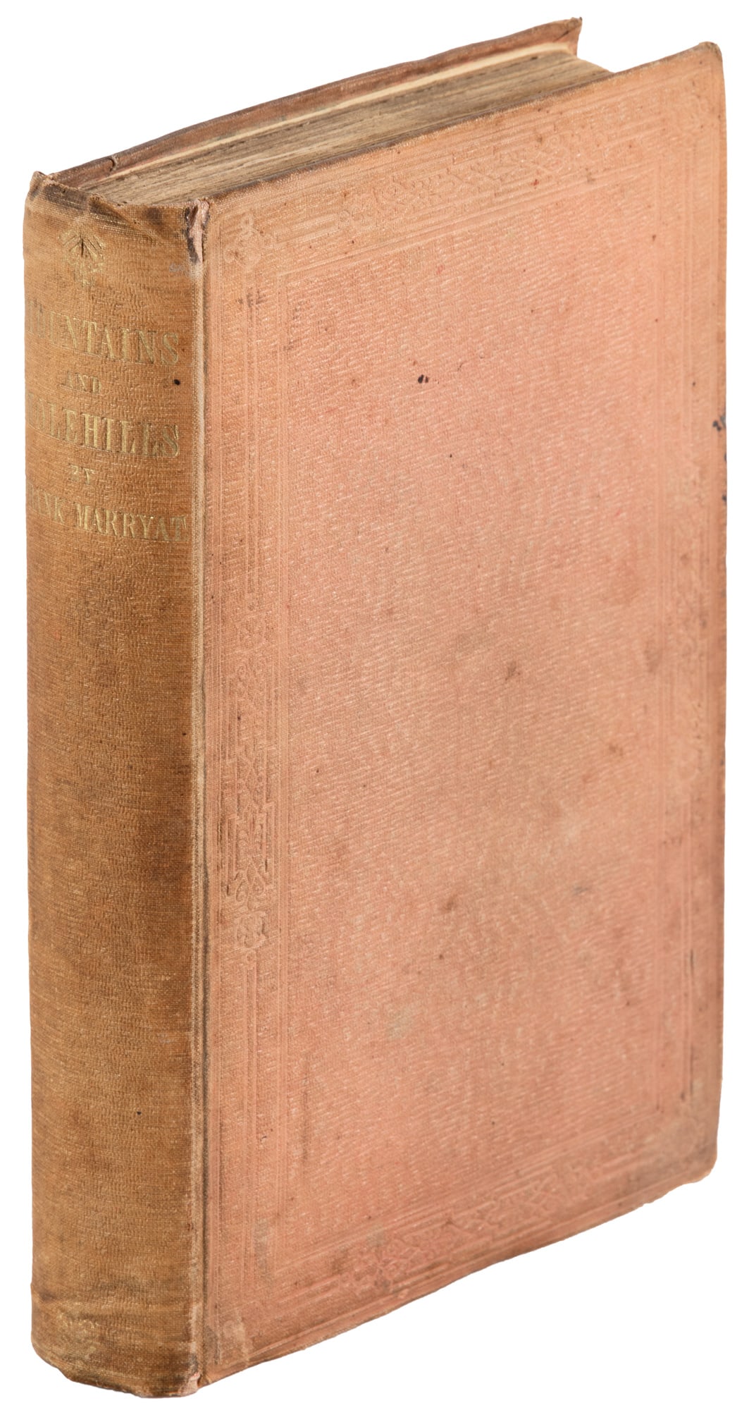 Virginia Baldwin's copy of Mountains and Molehills: Heading: Author: Marryat, Frank Title: Mountains and Molehills: Or Recollections of a Burnt Journal Place Published: London Publisher:Longman, Brown, Green & Longmans Date Published: 1855