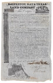 Early Texas land promotion document