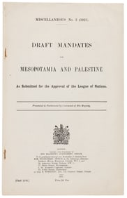 Draft mandate for Palestine, 1921